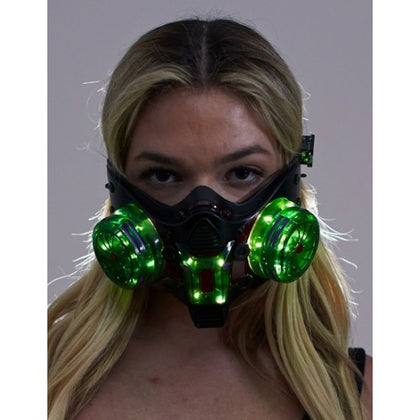 Light-Up Green Cyberpunk Mask
