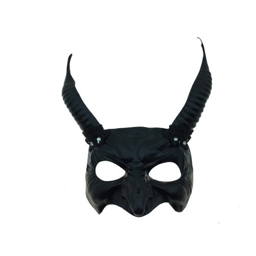 Black Horned Devil Mask
