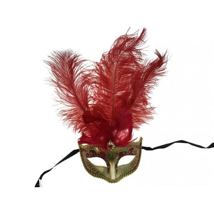 Vevetian Mask Red/Gold