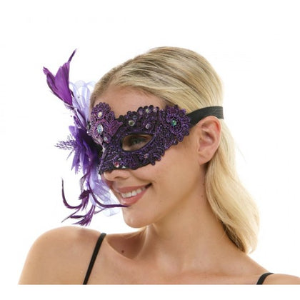 Masquerade Fairy Lace Mask | Purple