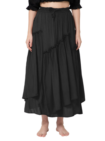 Maiden’s Cascade Skirt | Black
