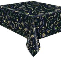Mardi Gras Rectangular Plastic Table Cover  54" x 84"