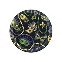 Mardi Gras  Round 7" Dessert Plates  8ct