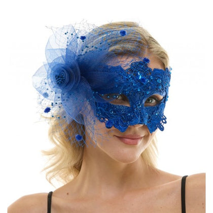 Masquerade Fairy Lace Mask | Blue