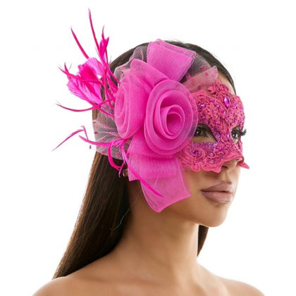 Masquerade Fairy Lace Mask | Hot Pink