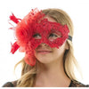 Masquerade Fairy Lace Mask | Red polka