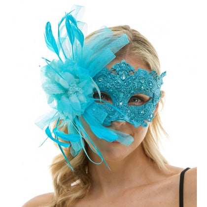 Masquerade Fairy Lace Mask | Sky Blue