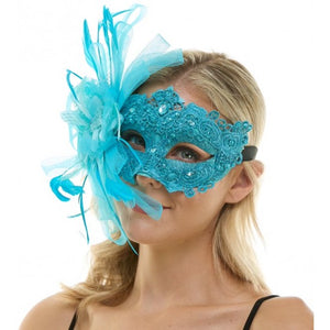 Masquerade Fairy Lace Mask | Sky Blue