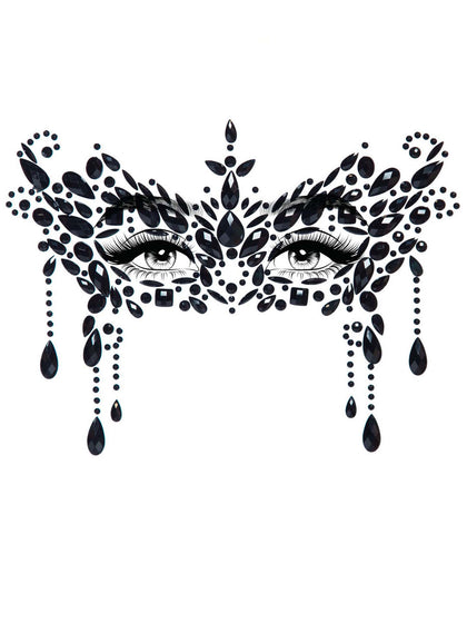 Masquerade adhesive face jewels sticker.