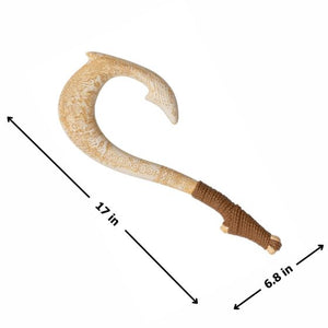 Decorative sickle with measurements on a white background