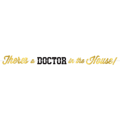 Med School Grad Ribbon Letter Banner - Doctor