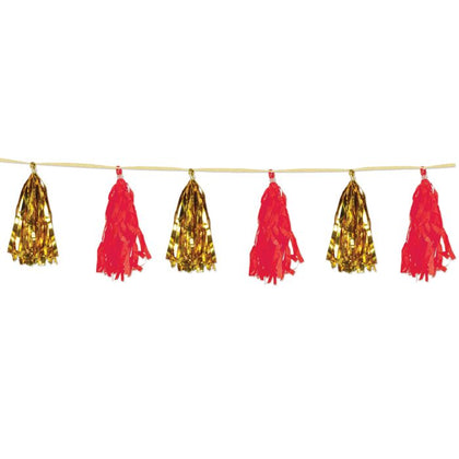 Metallic & Tissue Tassel Garland