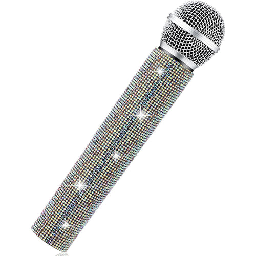 Microphone Prop Sparkly Bling Rhinestones 