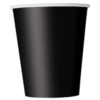 Midnight Black Solid 9oz Paper Cups  20ct