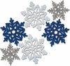 Mini Snowflake Glitter Cut Outs  6ct - Assorted