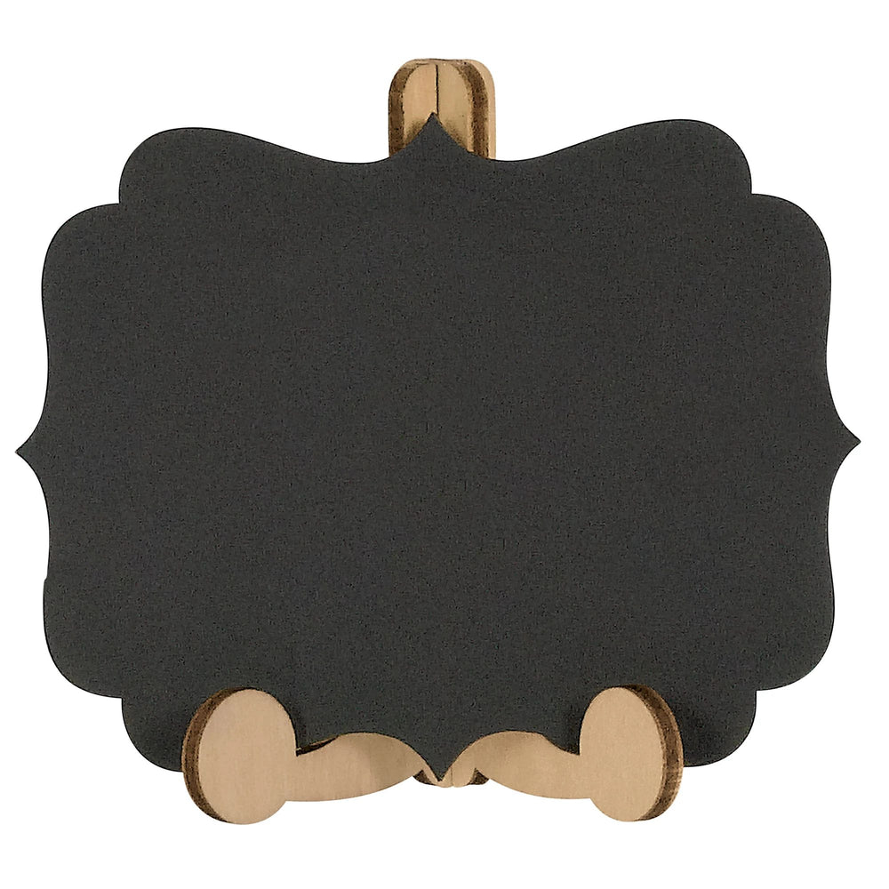 Small blackboard with wooden stand on a white background