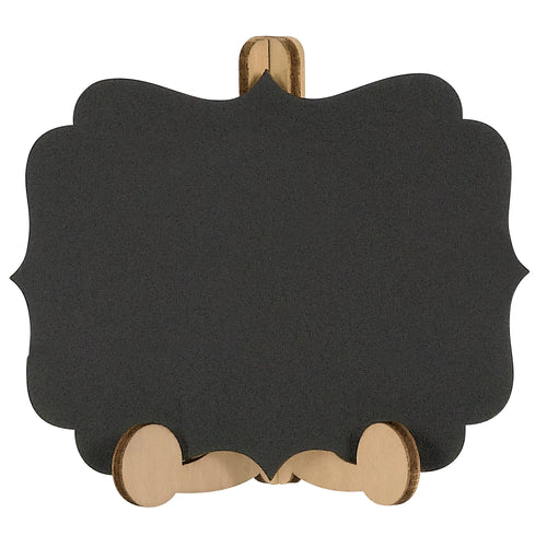 Small blackboard with wooden stand on a white background