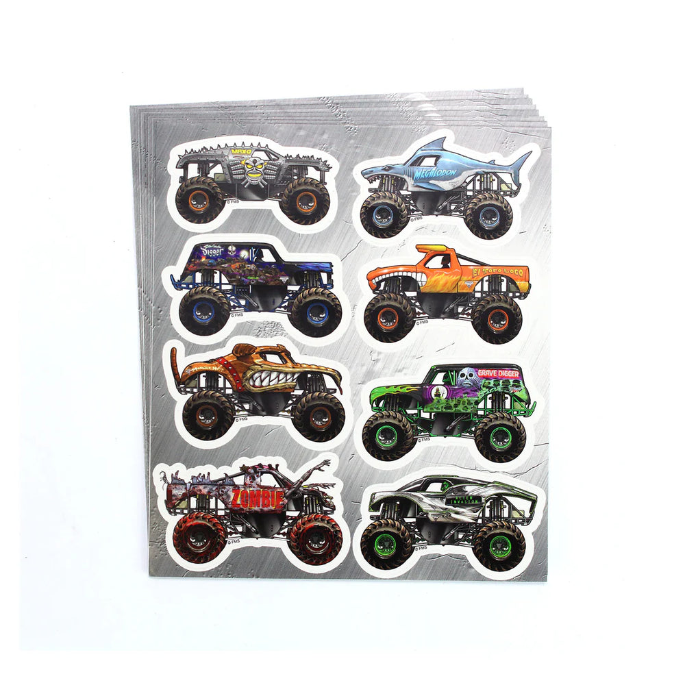Monster Jam Sticker Sheets 8ct