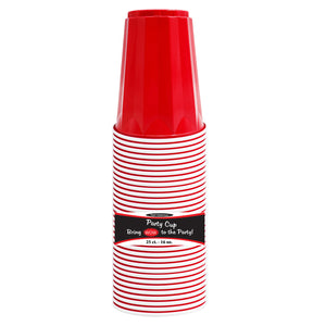 16 OZ. DIAMOND PARTY CUPS – RED 25 CT.