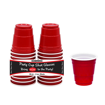 2oz. Red Party Shot Cups – 20ct