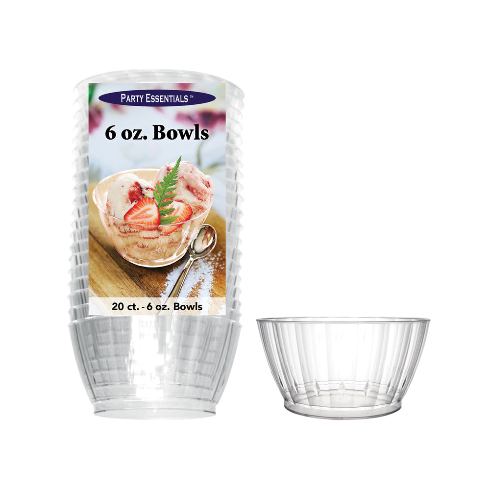 CLEAR DELUXE/ELEGANCE BOWLS 6 OZ. 20 CT.