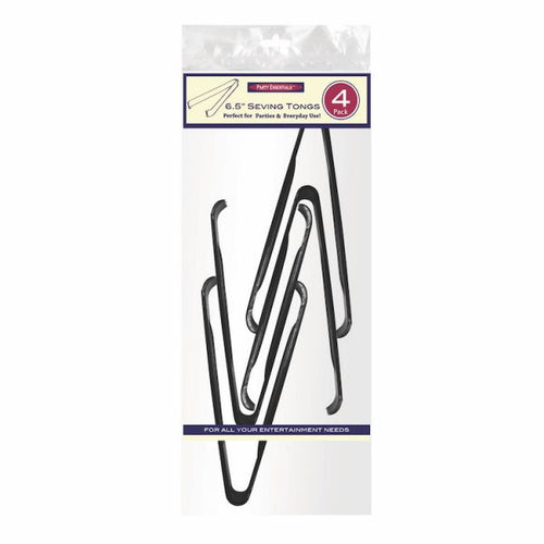 6.5″ BLACK TONGS 4ct