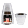 9 OZ. TUMBLERS – CLEAR W/ SILVER RIM 20 CT.