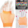 NEON ORANGE MESH FINGERLESS GLOVES