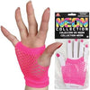 NEON PINK MESH FINGERLESS GLOVES