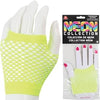 NEON YELLOW MESH FINGERLESS GLOVES