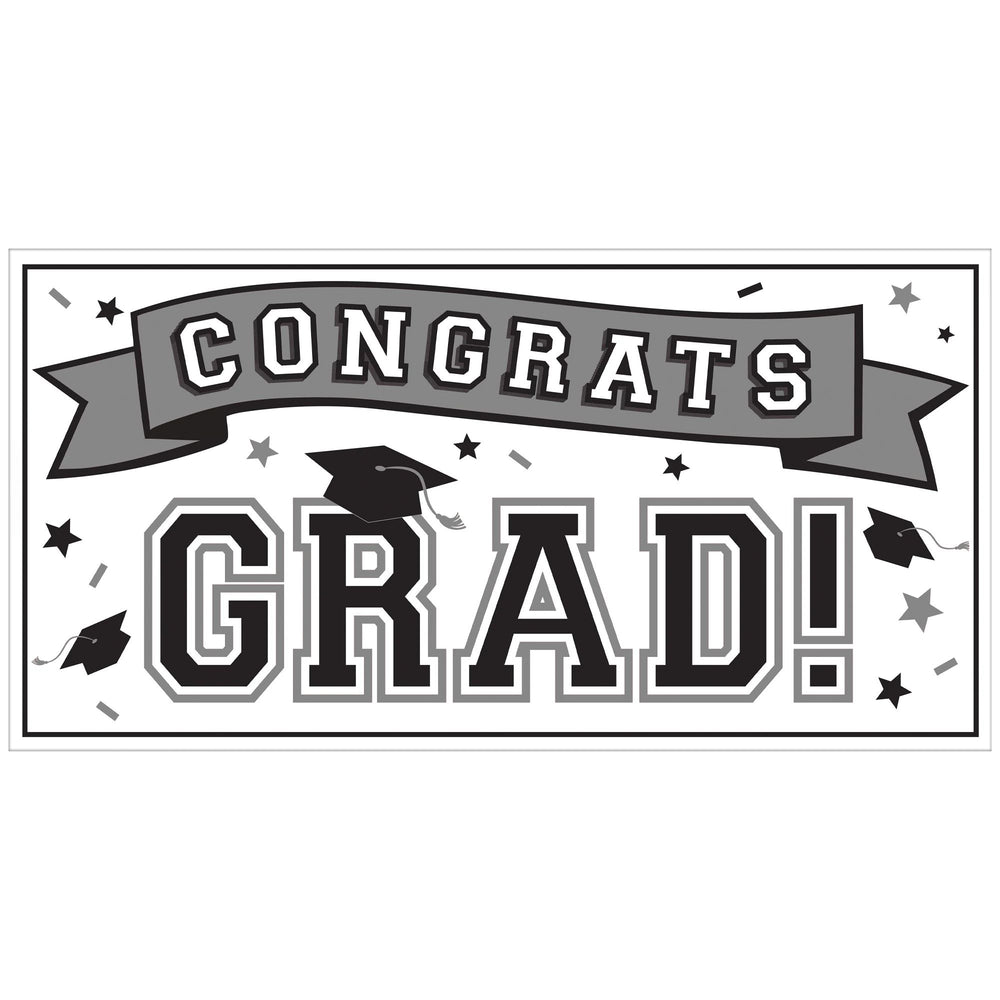 Grad Large Horizontal Banner | White