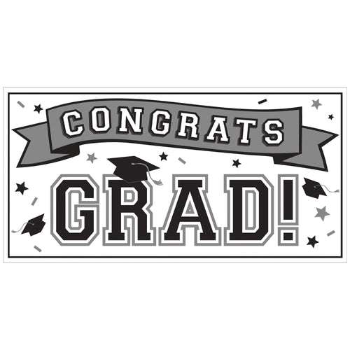 Grad Large Horizontal Banner | White