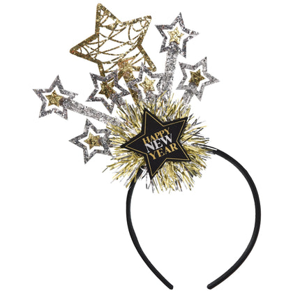 NYE Deluxe Headband Black, Silver, Gold