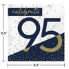 Navy & Gold 95 Luncheon Napkins 16ct | Milestone Birthday