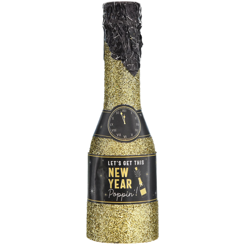 New Year's Mini Glitter Bottle Confetti Poppers 4 ct.
