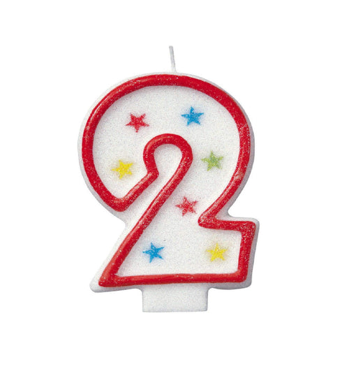 Number 2 Glitter Birthday Candle  | Candles