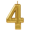 Numeral Metallic Candle #4 | Gold