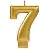 Numeral Metallic Candle #7 | Gold