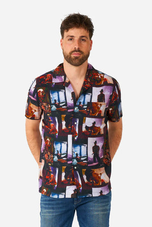 A Nightmare On Elmstreet Button Up
