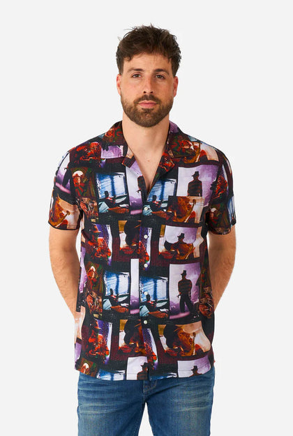 A Nightmare On Elmstreet Button Up