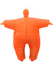 Orange inflatable costume on a white background