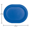 Oval 12in Paper Plates 8ct | Cobalt Blue