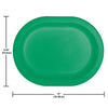 Oval 12in Paper Plates 8ct | Green