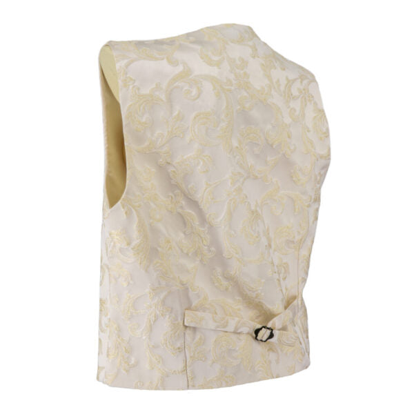 Beige patterned vest on a white background