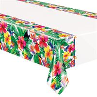Palm Tropical Luau Rectangular Plastic Table Cover  54" x 84"