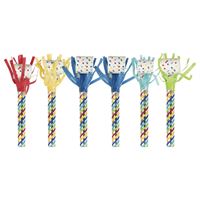 Colorful straws with cat-themed designs on a white background