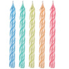 Pastel Pearlized Spiral Candles