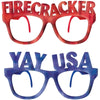 Patriotic Molded Words Glasses 6ct