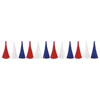 Patriotic Paper Tassel Garland  7 ft