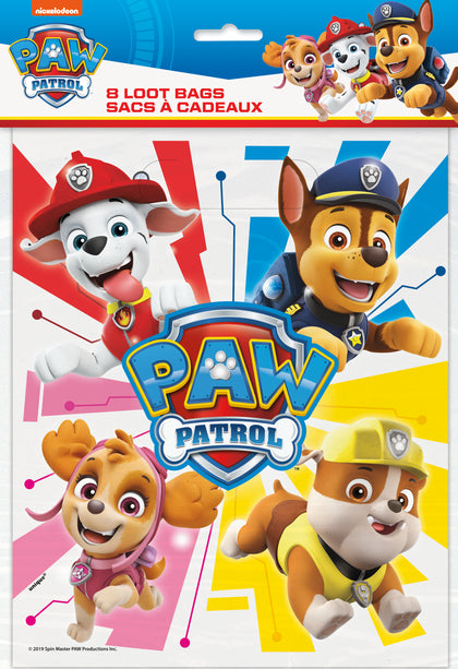 Paw Patrol Loot Bags  8ct